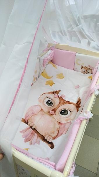 Комплект в детскую кровать"ПАННО"СОВА 